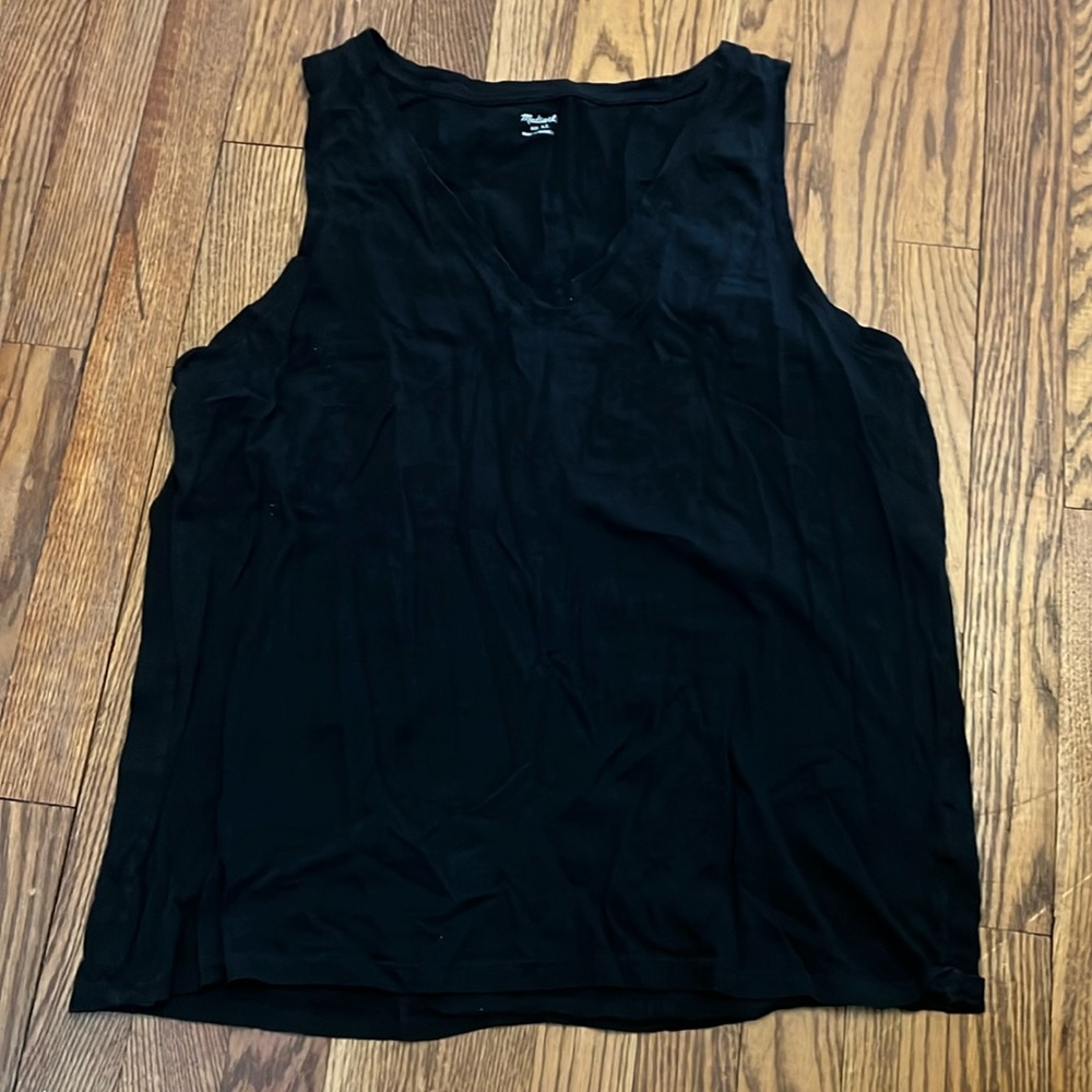 Madewell Black Cotton Tank XL